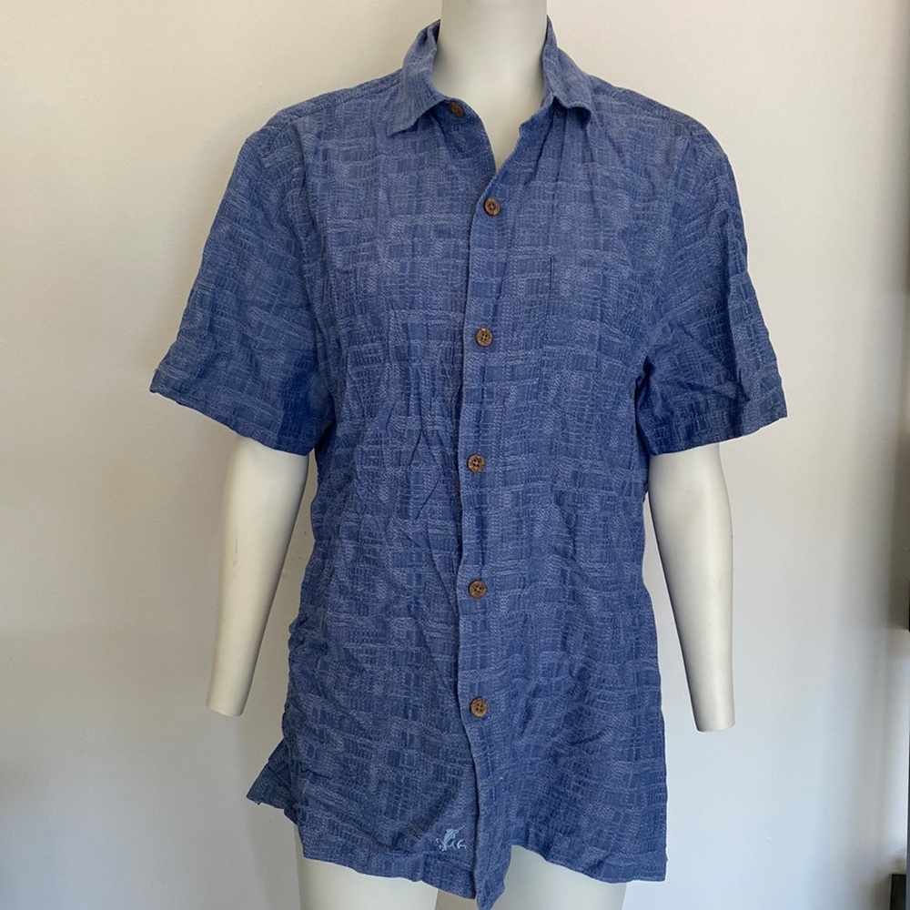Tommy Bahama Silk Blend Short Sleeve Button Up